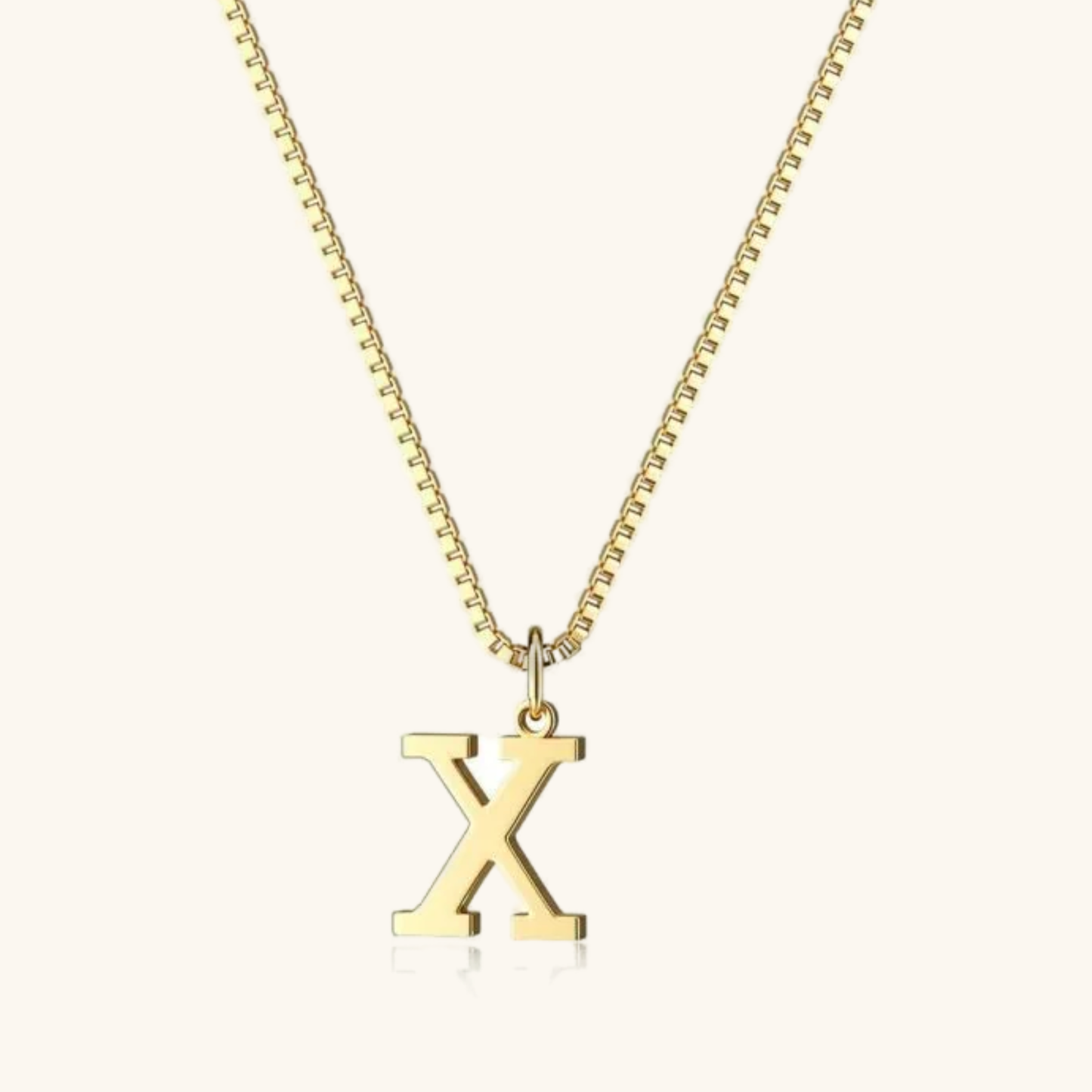 Gold Initial Necklace - Waterproof Hypoallergenic Stainless Steel with 16-Inch Adjustable Chain 21