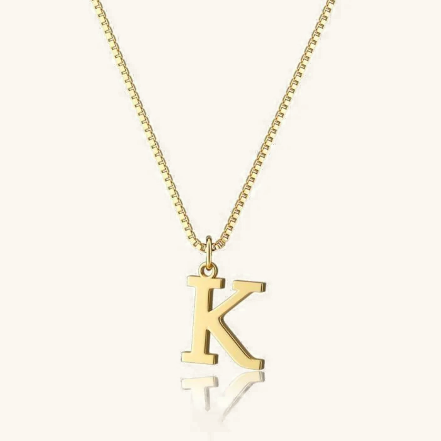Gold Initial Necklace - Waterproof Hypoallergenic Stainless Steel with 16-Inch Adjustable Chain 23