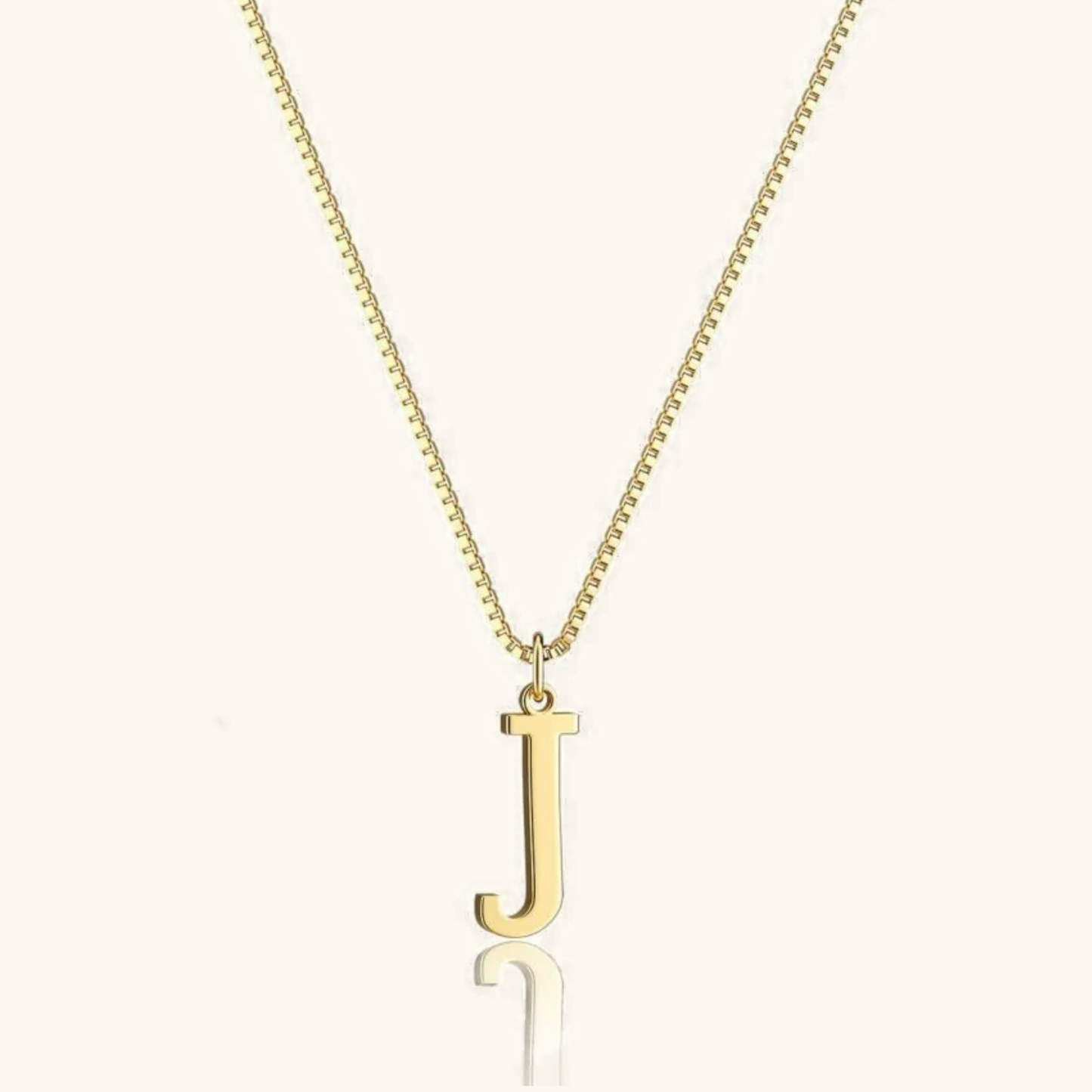 Gold Initial Necklace - Waterproof Hypoallergenic Stainless Steel with 16-Inch Adjustable Chain 25
