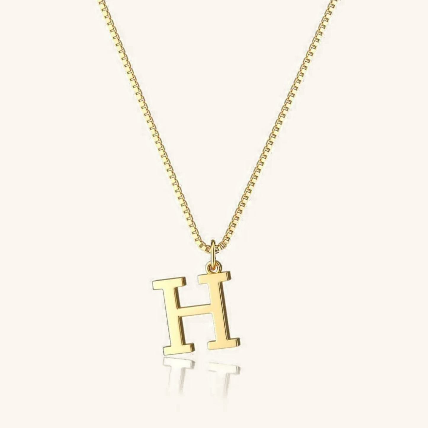Gold Initial Necklace - Waterproof Hypoallergenic Stainless Steel with 16-Inch Adjustable Chain 28