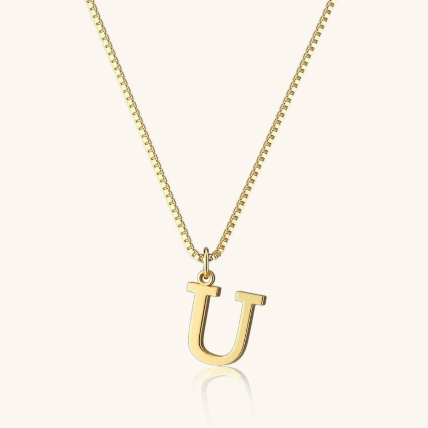 Gold Initial Necklace - Waterproof Hypoallergenic Stainless Steel with 16-Inch Adjustable Chain 29