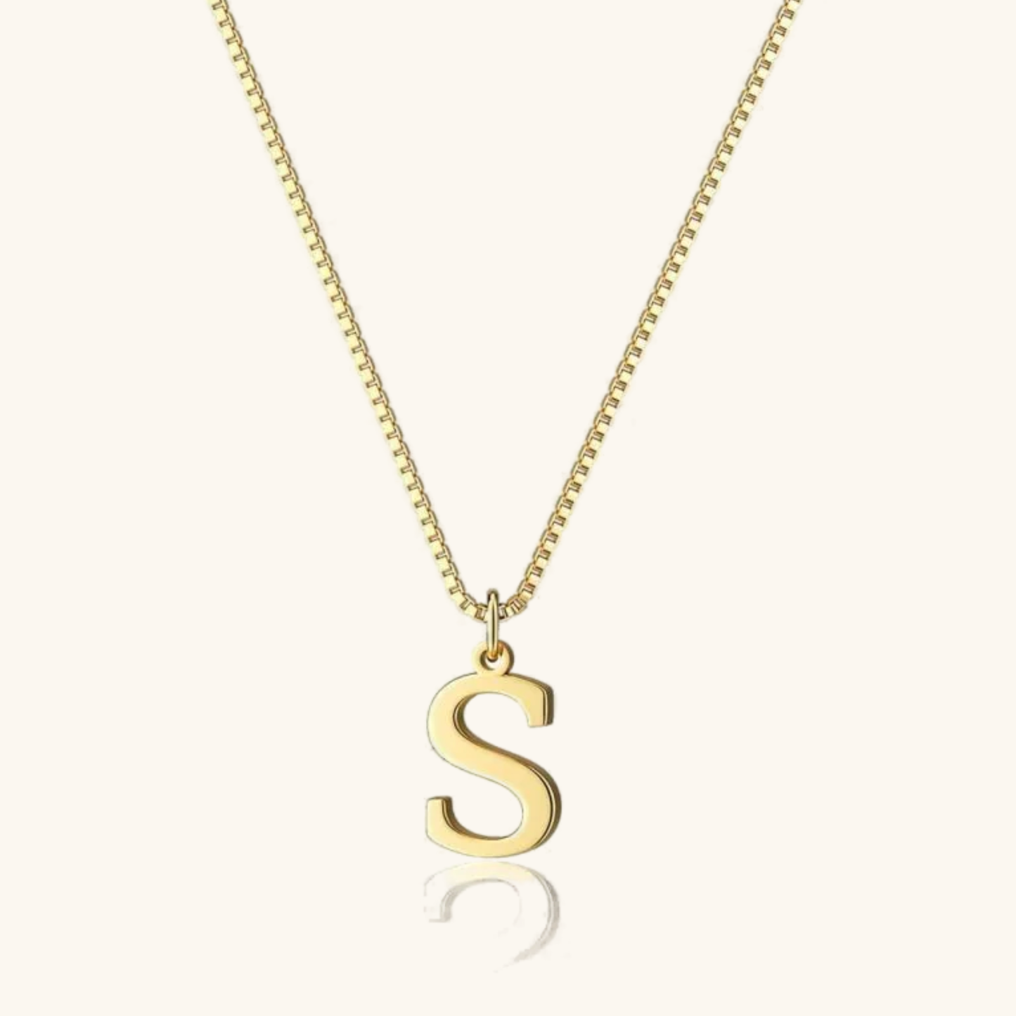 Gold Initial Necklace - Waterproof Hypoallergenic Stainless Steel with 16-Inch Adjustable Chain 31