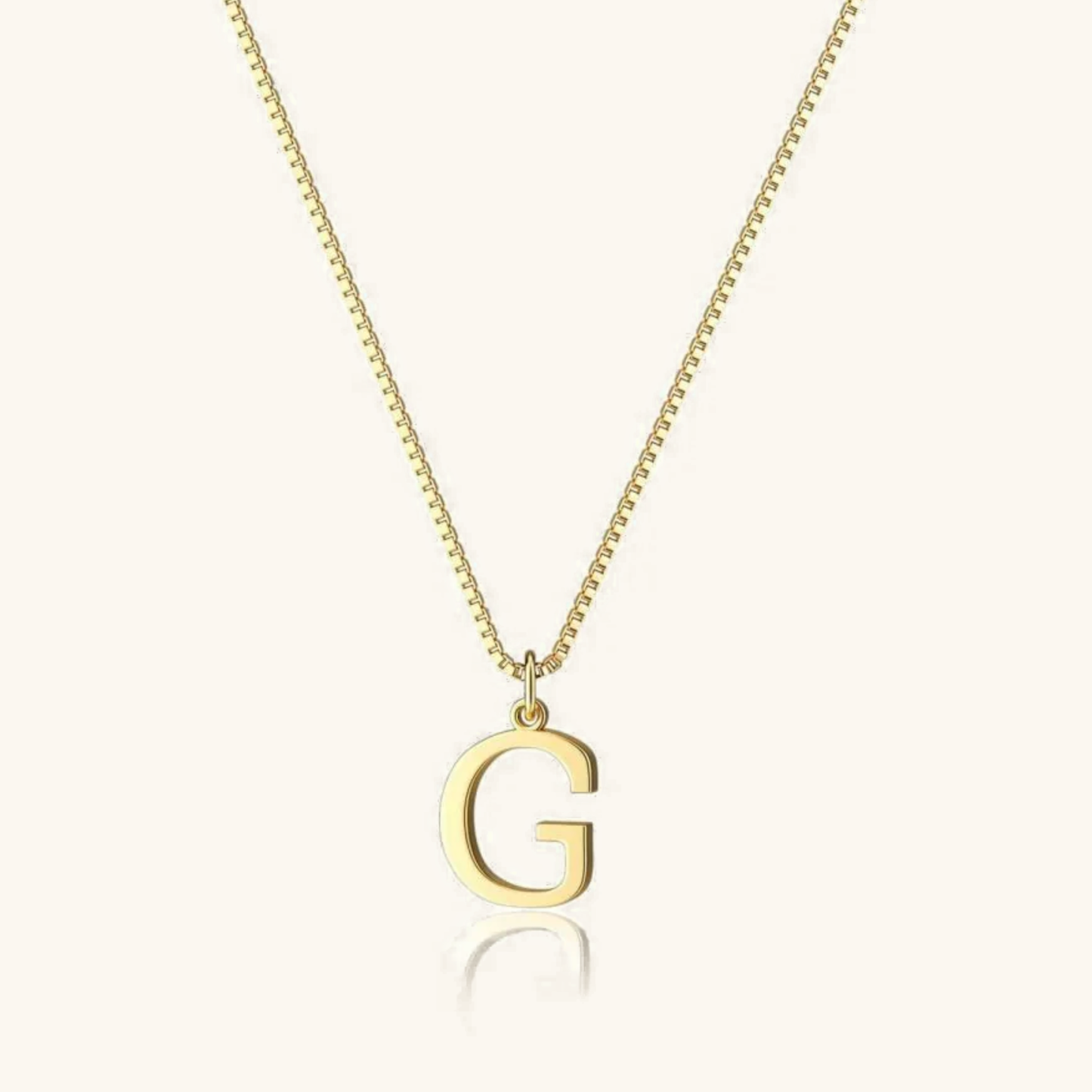 Gold Initial Necklace - Waterproof Hypoallergenic Stainless Steel with 16-Inch Adjustable Chain 32