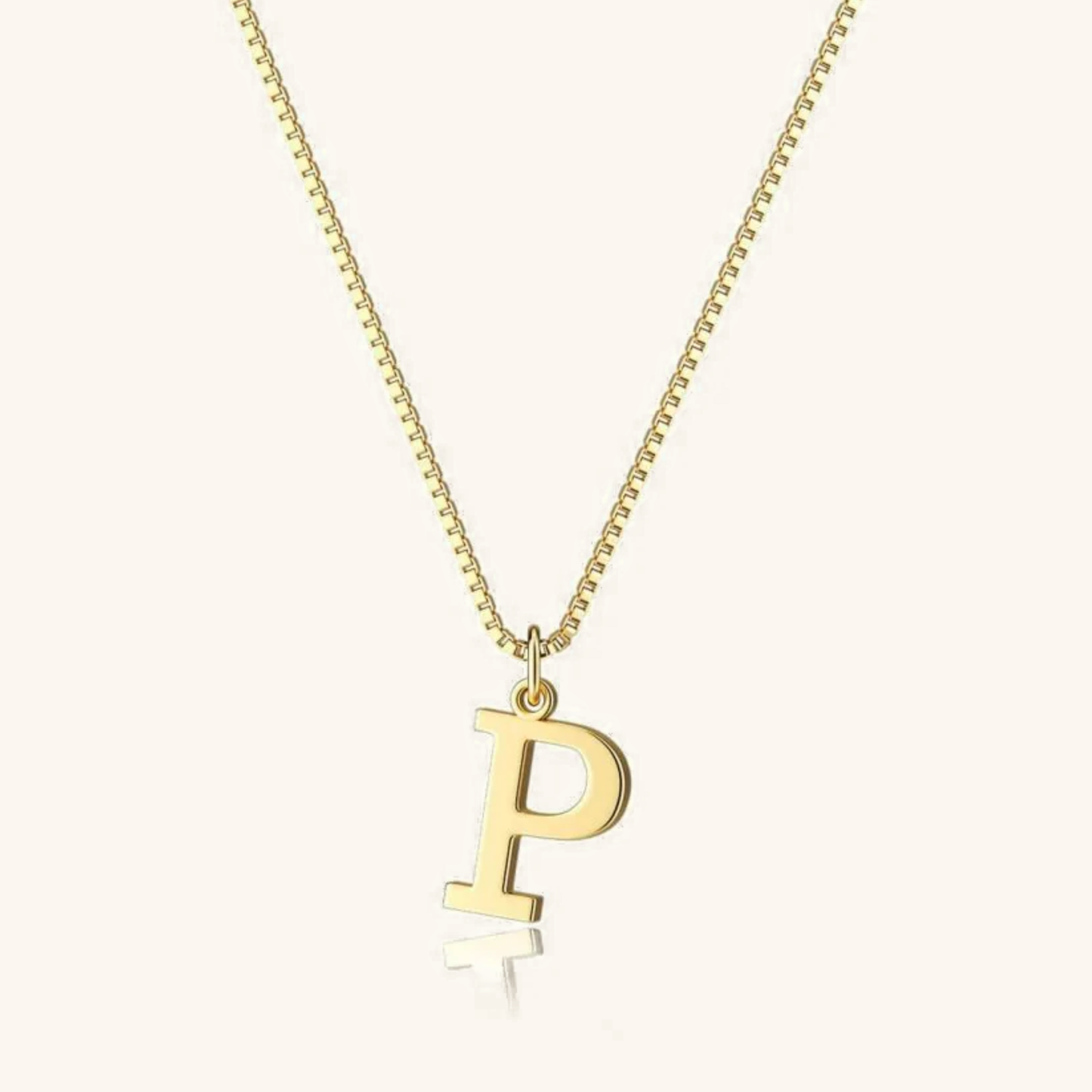 Gold Initial Necklace - Waterproof Hypoallergenic Stainless Steel with 16-Inch Adjustable Chain 9