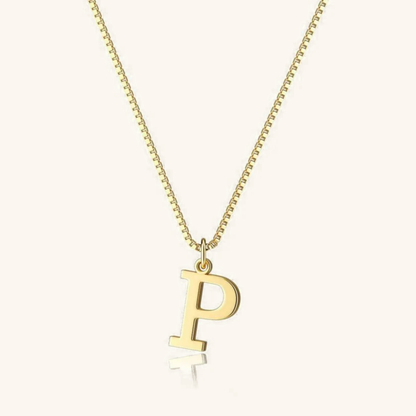 Gold Initial Necklace - Waterproof Hypoallergenic Stainless Steel with 16-Inch Adjustable Chain 9