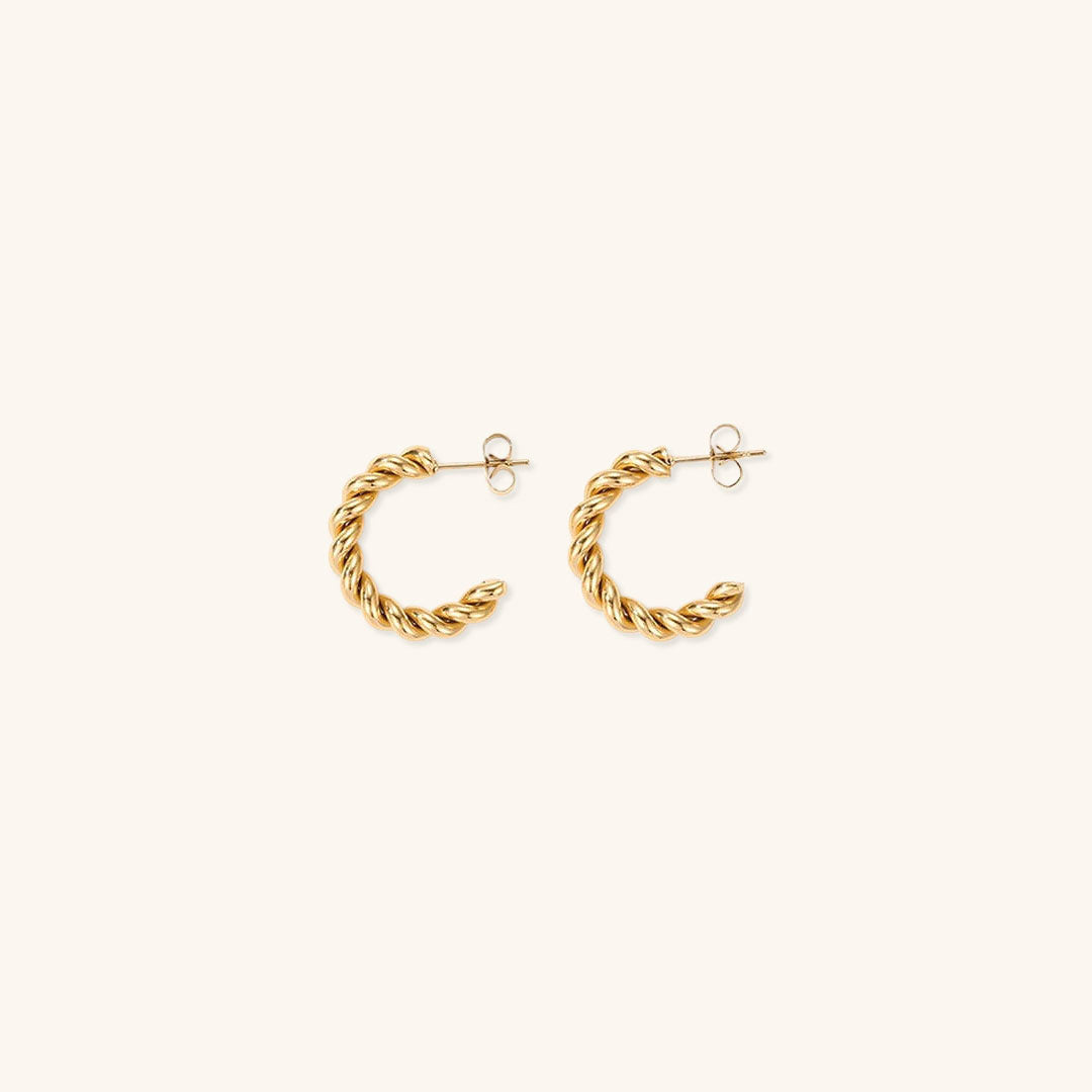 Fiorella Gold Twist Earrings