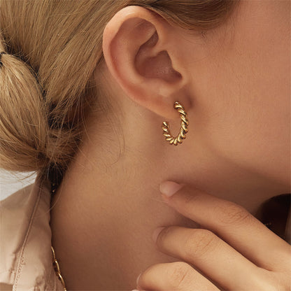 Fiorella Gold Twist Earrings