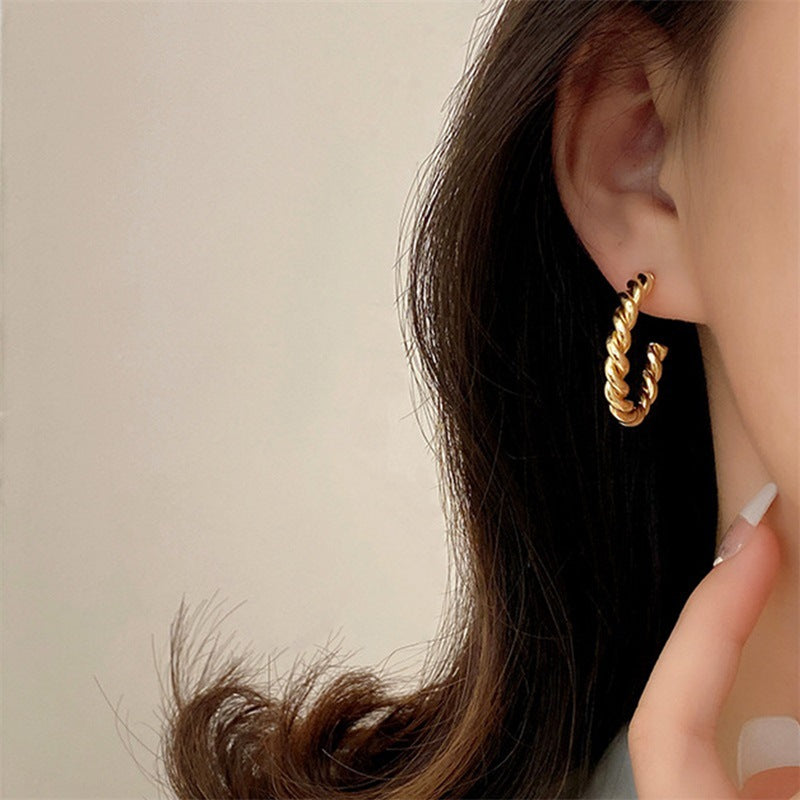 Fiorella Gold Twist Earrings