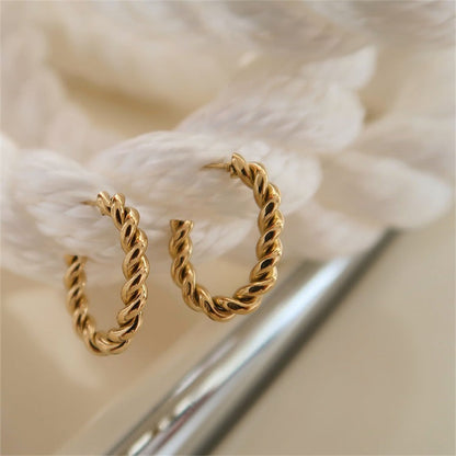 Fiorella Gold Twist Earrings