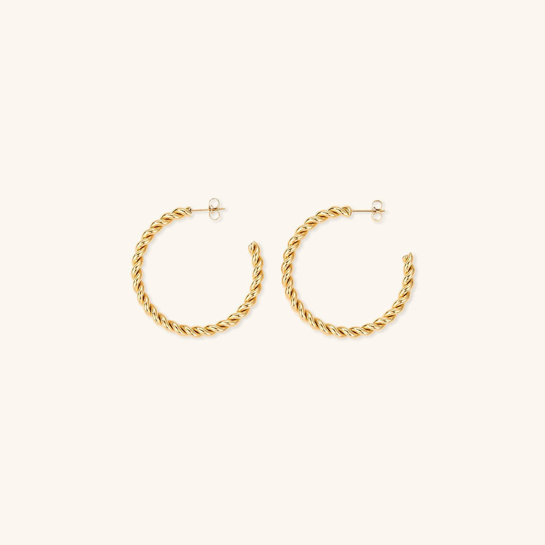 Fiorella Gold Twist Earrings