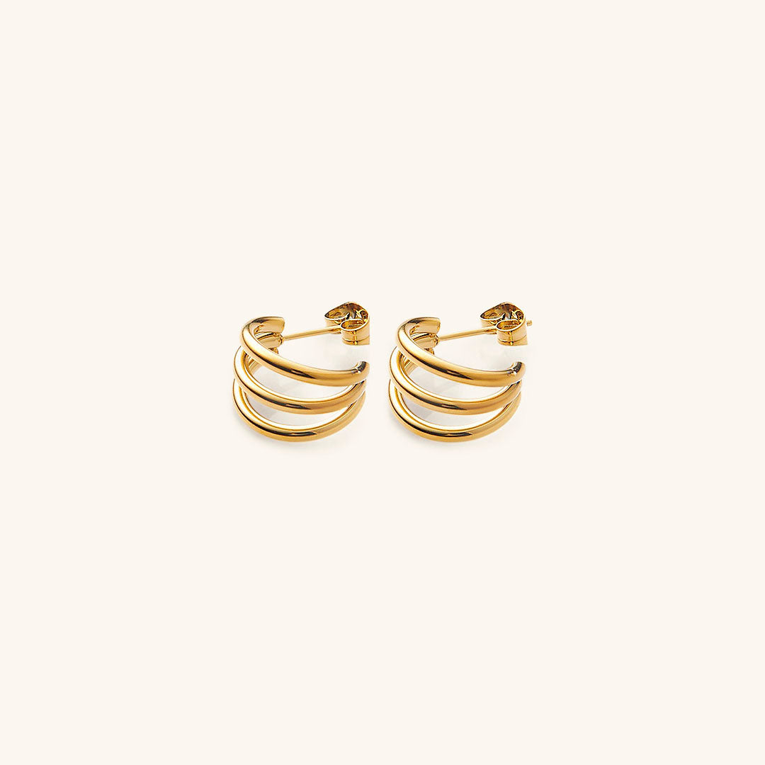 Maribel Cradle Gold Earrings