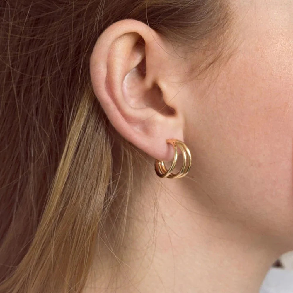 Maribel Cradle Gold Earrings
