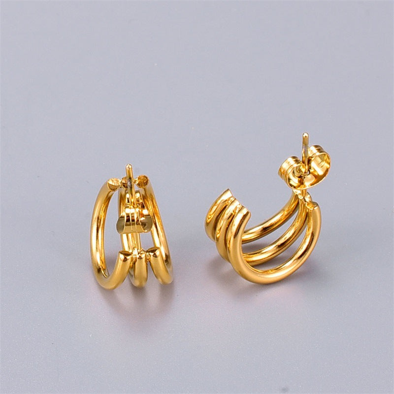Maribel Cradle Gold Earrings