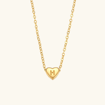 Eva Heart Initial Necklace