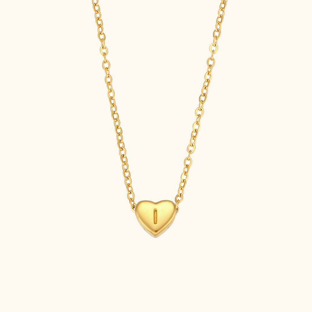 Eva Heart Initial Necklace