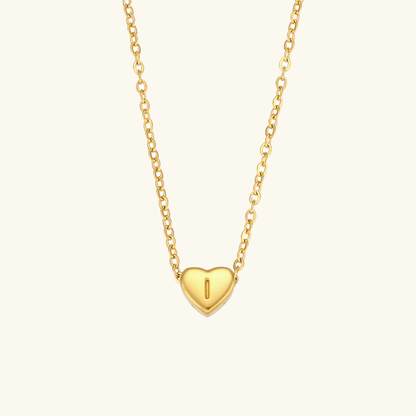 Eva Heart Initial Necklace