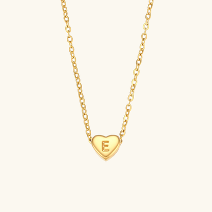 Eva Heart Initial Necklace