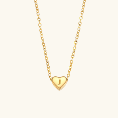 Eva Heart Initial Necklace