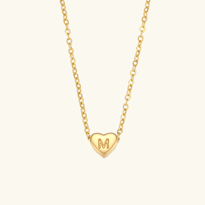 Eva Heart Initial Necklace