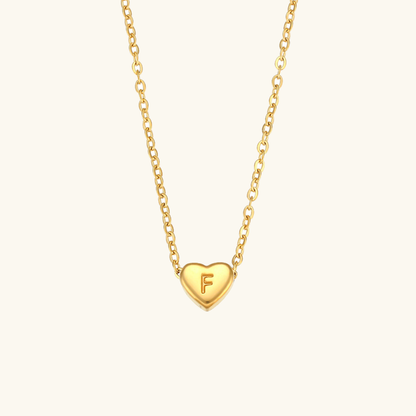 Eva Heart Initial Necklace