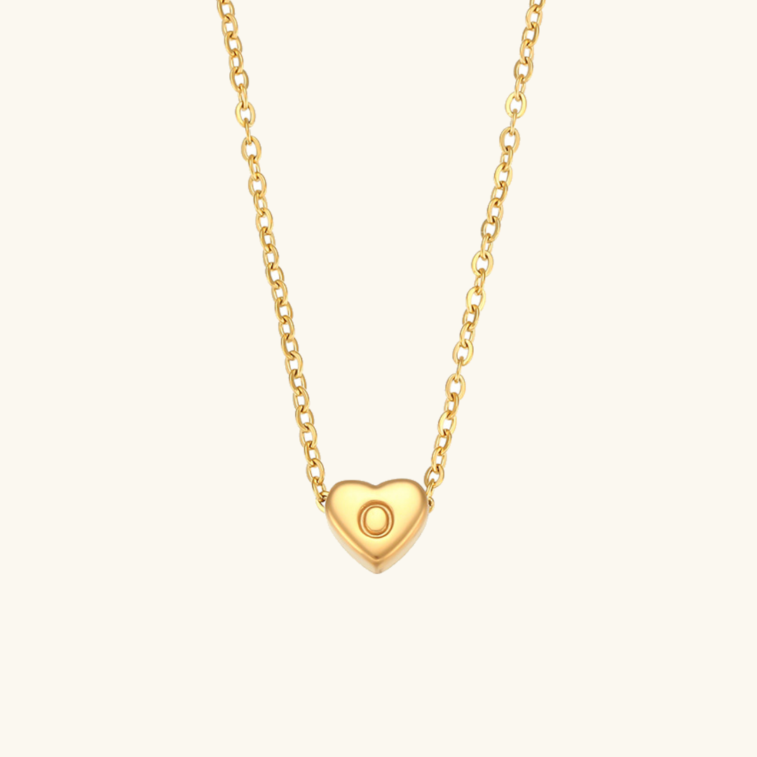 Eva Heart Initial Necklace