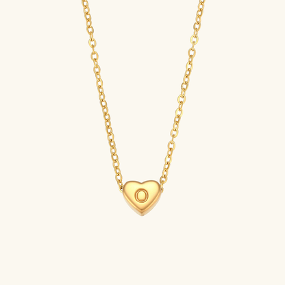 Eva Heart Initial Necklace