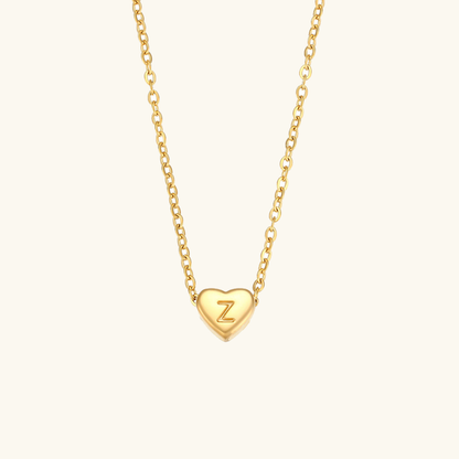 Eva Heart Initial Necklace