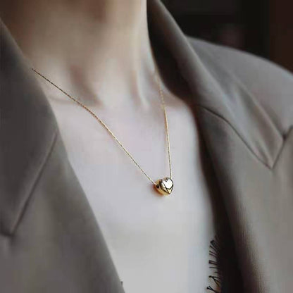 Heart Pendant Necklace in 18k Gold-Plated Stainless Steel – Hypoallergenic, Water Resistant, Adjustable Length 15-17 Inches 4