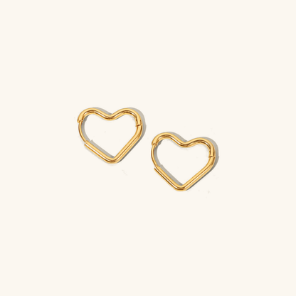 Cora Heart Shaped Hoops