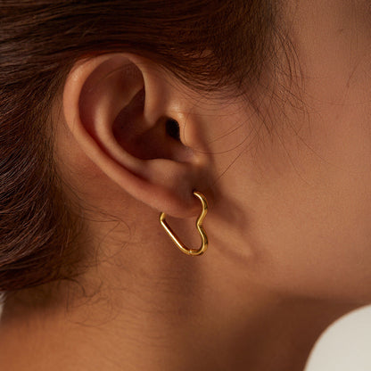 Cora Heart Shaped Hoops