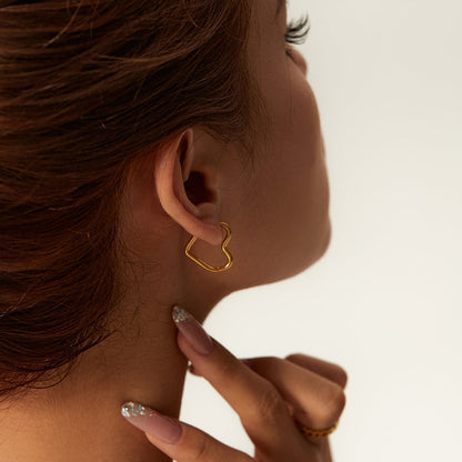 Cora Heart Shaped Hoops
