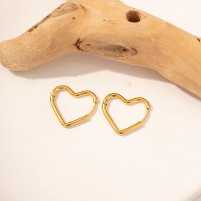 Cora Heart Shaped Hoops