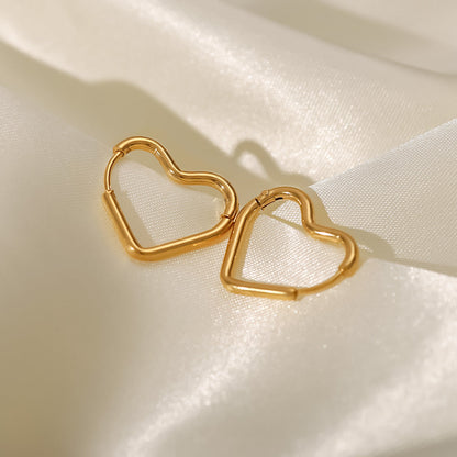 Cora Heart Shaped Hoops