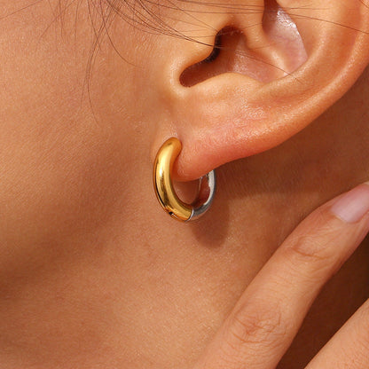 Abigail Two Tone Hoop Earring
