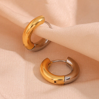 Abigail Two Tone Hoop Earring