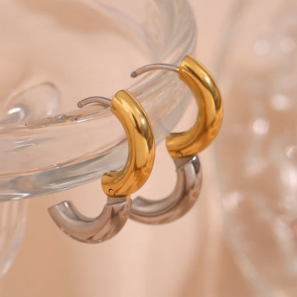 Abigail Two Tone Hoop Earring