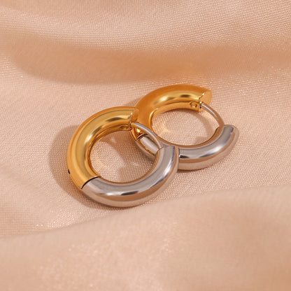 Abigail Two Tone Hoop Earring