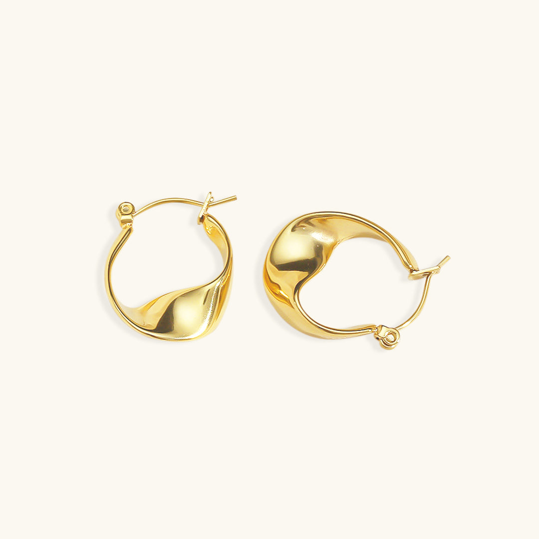 Elara Gold Hoop Earrings