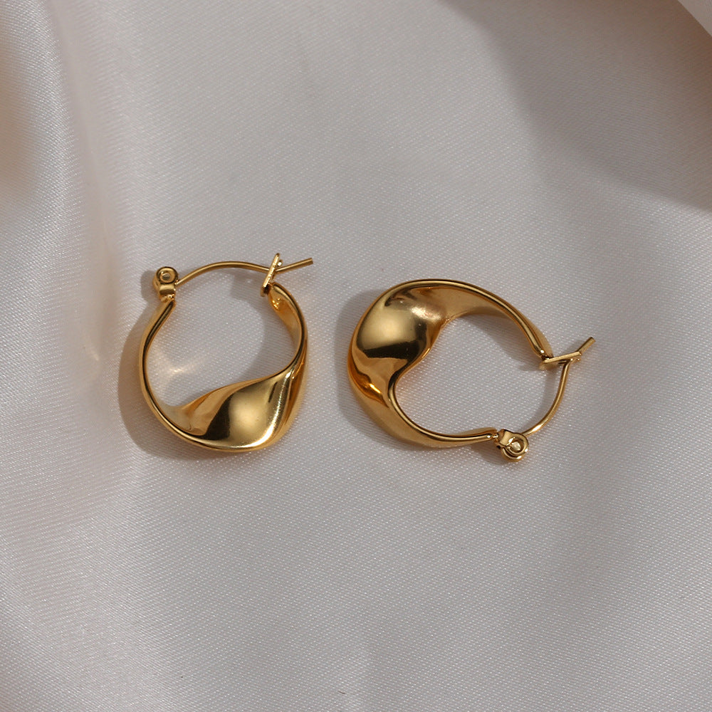 Elara Gold Hoop Earrings