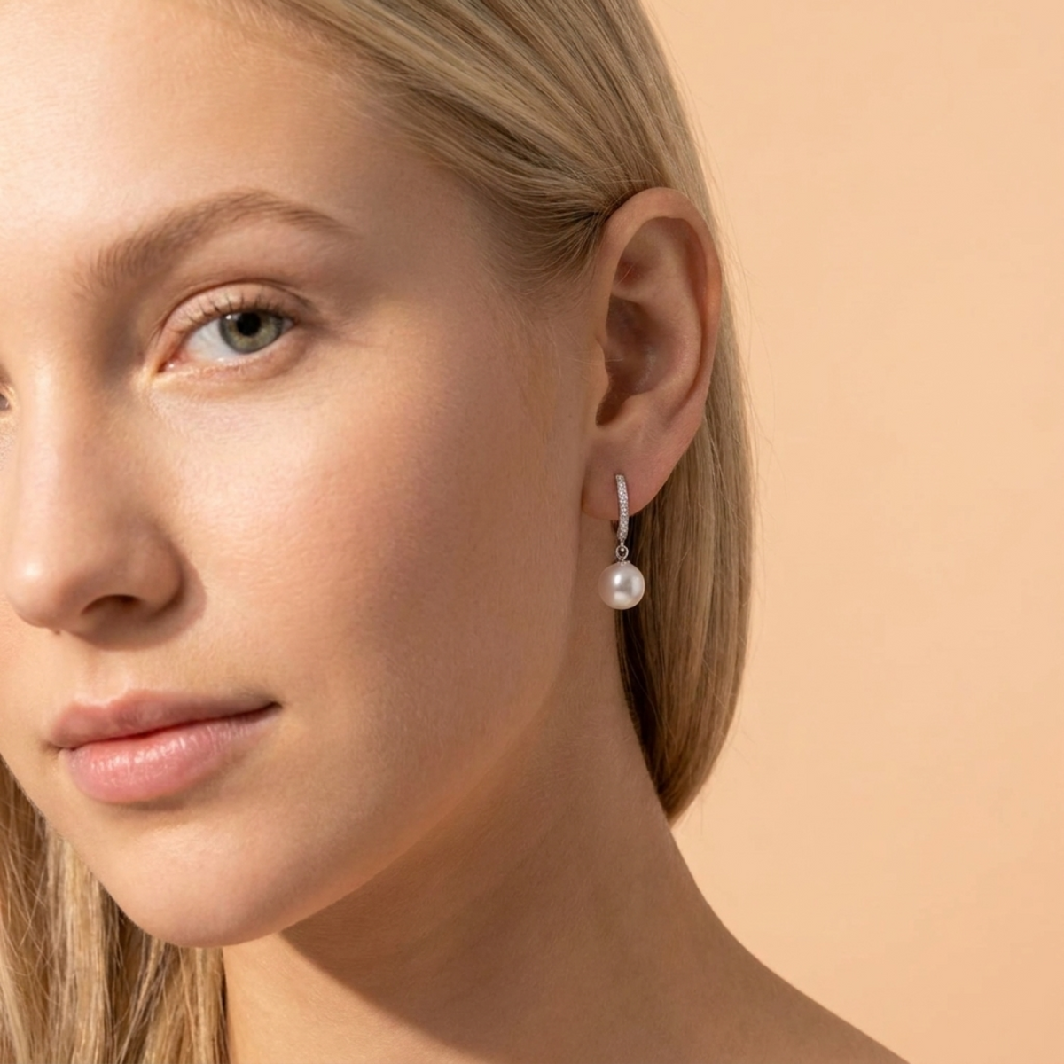 Juliette Pavé Pearl Earrings