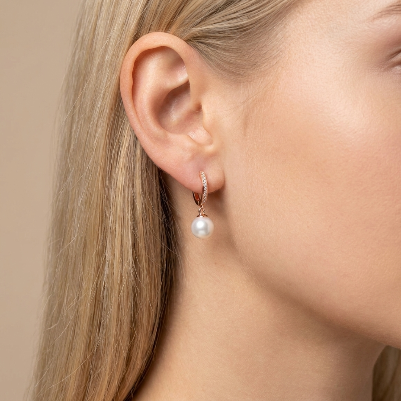 Juliette Pavé Pearl Earrings