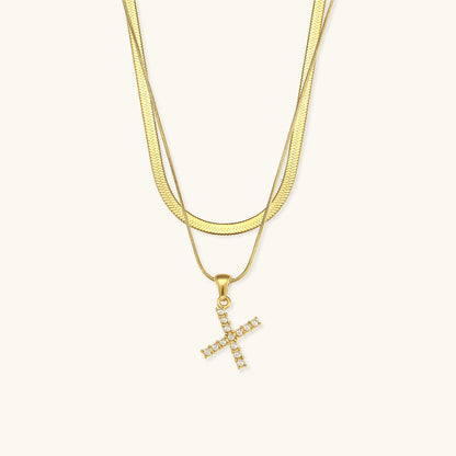 Layered Gold Initial Necklace with Freshwater Pearls – Waterproof, Hypoallergenic, 14-Inch Adjustable Length 19