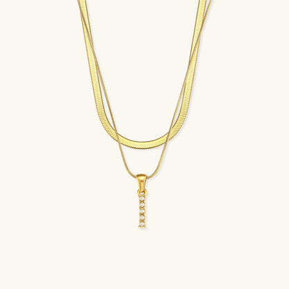 Layered Gold Initial Necklace with Freshwater Pearls – Waterproof, Hypoallergenic, 14-Inch Adjustable Length 21