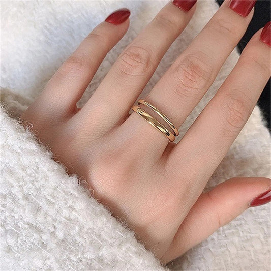 Elegant Layered Gold Ring