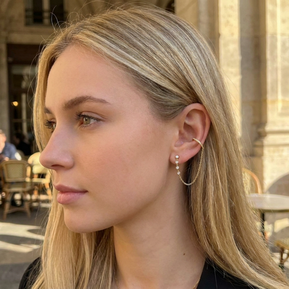 Liana Chain Cuff Earrings