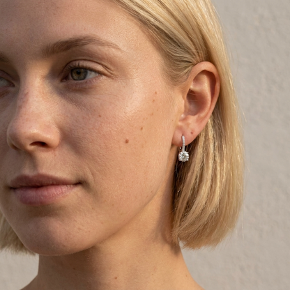 Lina Pavé Solitaire Earrings