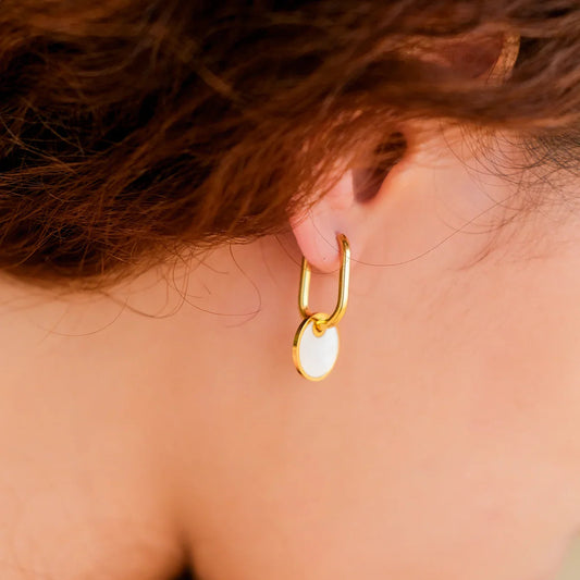 Amber Gold Earrings