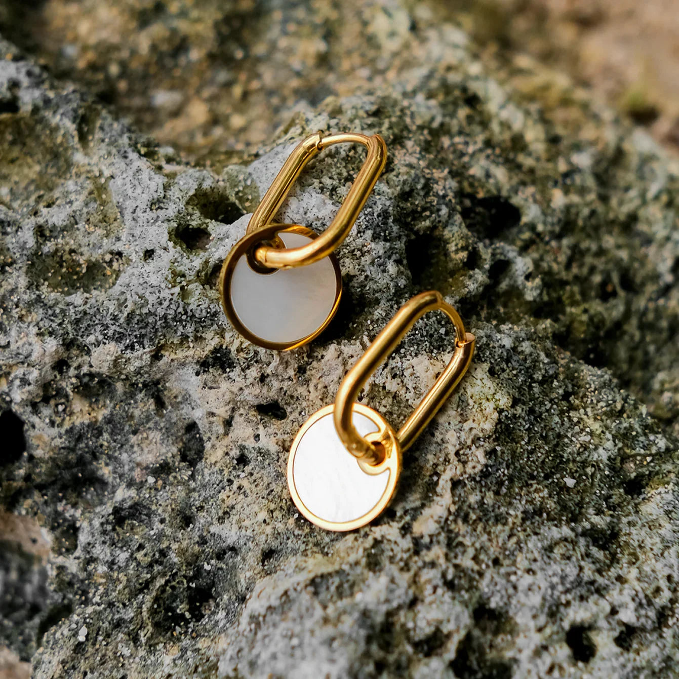 Amber Gold Earrings
