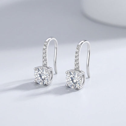 Luna Collection | Pavé Solitaire Earrings with Sparkling Crystals | Elegant Design for Everyday Wear 1
