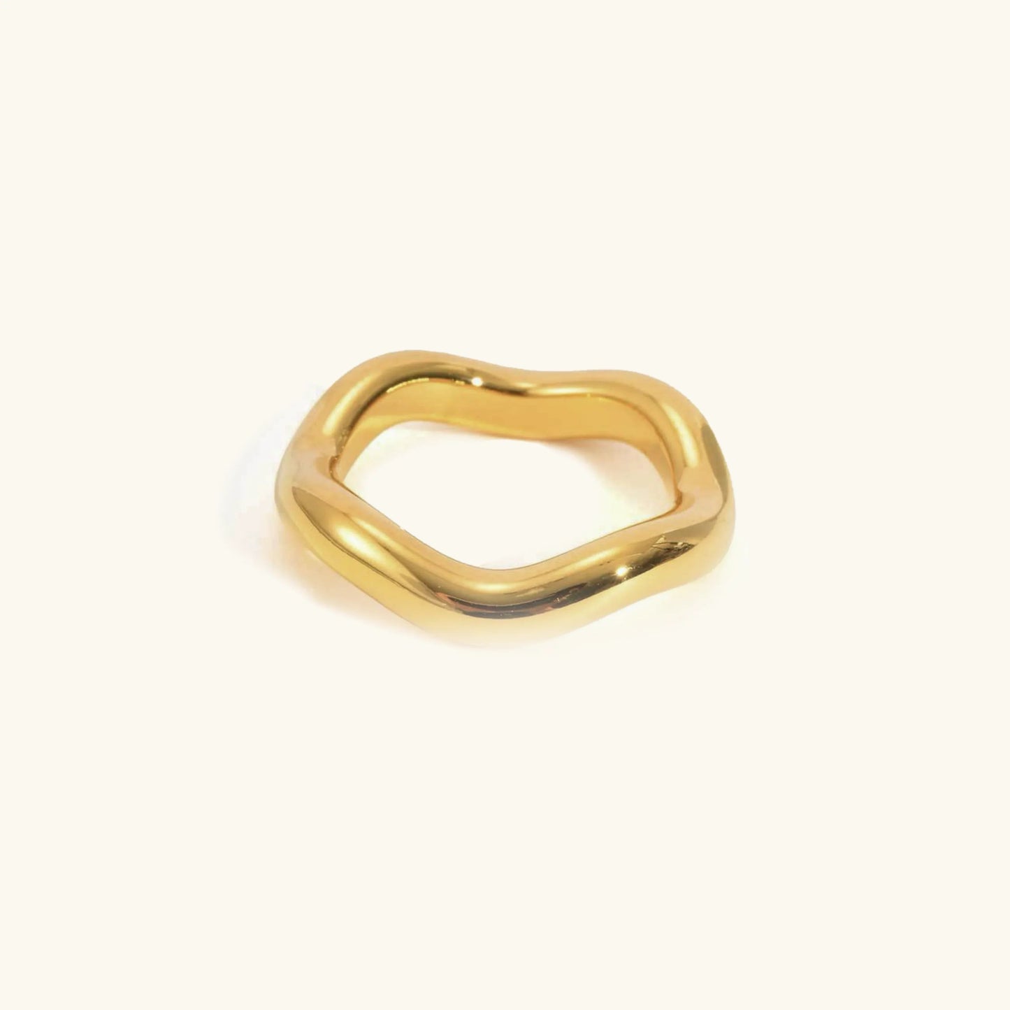 Jasmine Gold Wave Ring